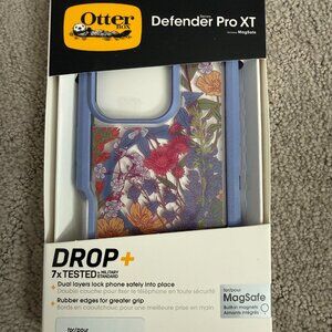 OtterBox iPhone 16 Pro Defender Series XT Clear Case Floral Purple
